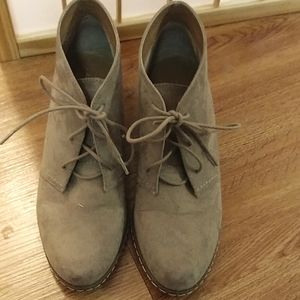 Clearance Sale- Ankle boots, suede, wedge